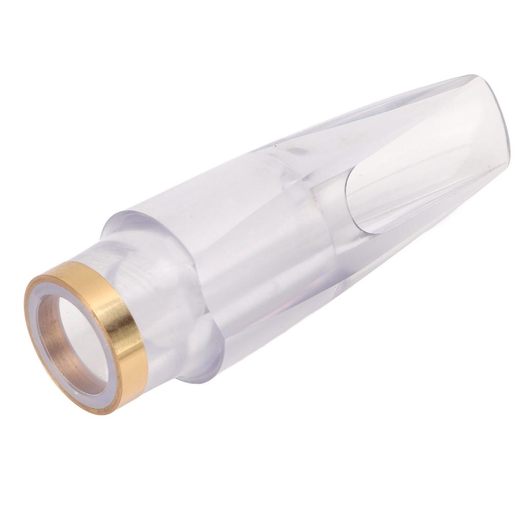 Alto Saxophone Mouthpiece Plastic Transparent Rounded Edge Replacement Saxophone Mouthpiece for Performance