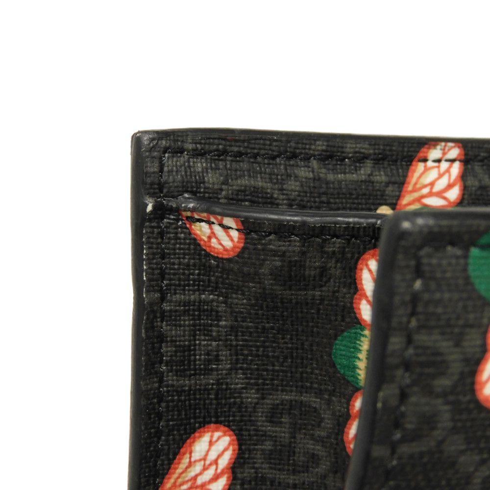 Used GG Supreme Bee Tote Bag In Black with Logo Embossed Calfskin Bee All-Over Print (Size 681298, UIEBN 1058, 7924)