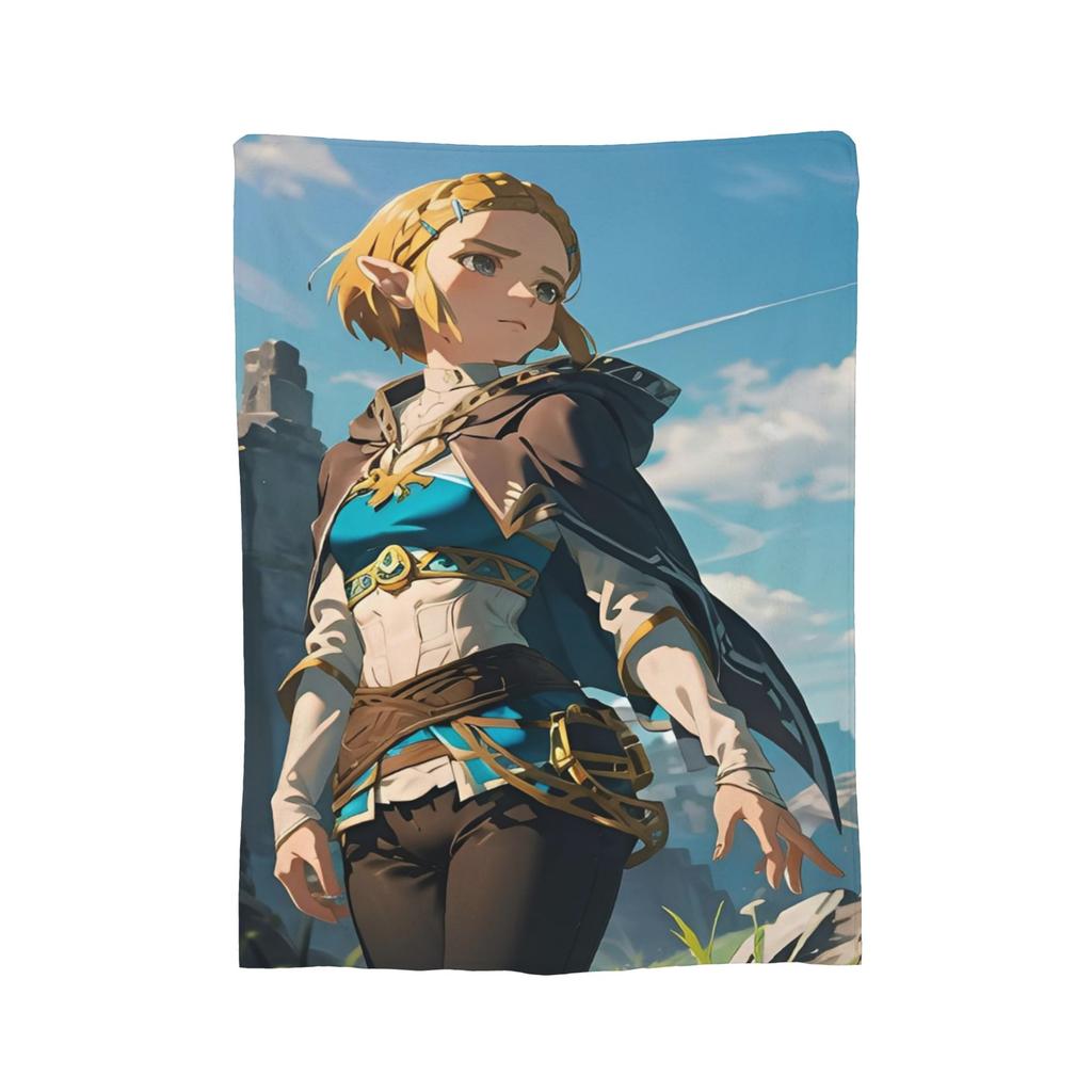 Z-Zeldas Breath Of The Wild Blanket Plush Funny Breathable Throw Blanket for Bed Sofa Decoration,