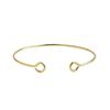 14K Gold Filled Wave Bangle: Color-Retentive Open C-Shape with Braided Rope for DIY Jewelry Making