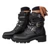 Boots For Women No Heel Casual Fashion Breathable Comfortable Casual Solid Color Sports Ankle Boots Leather Zapatos De Mujer