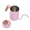 Edelstahlgriff Tropfkaffeekanne Schwanenhalsausguss Tropfkessel Kaffee Teekanne Pink600ml
