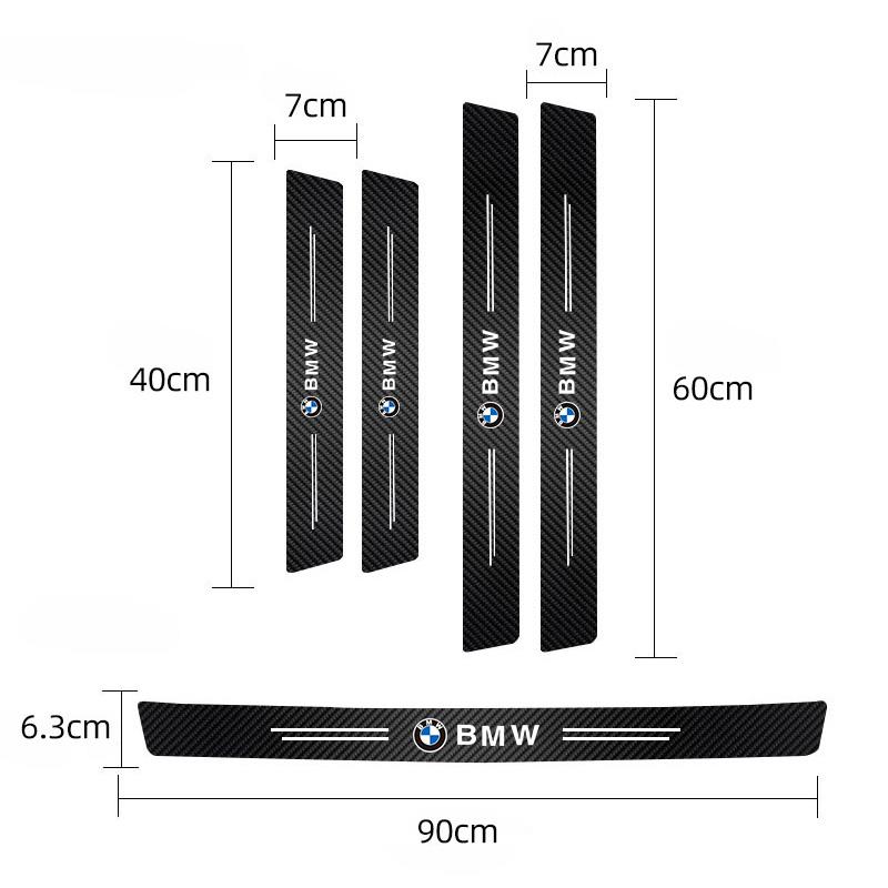 5Pcs Leather Car Door Sill Protector Threshold Sticker Anti Scratch For BMW X1 X2 X3 X5 X4 X6 X7 G30 G20 G32 G11 G12 F40 F30 F20 nlbr76