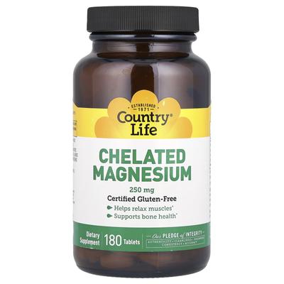 Chelated Magnesium, 250Mg, 180 Tablets