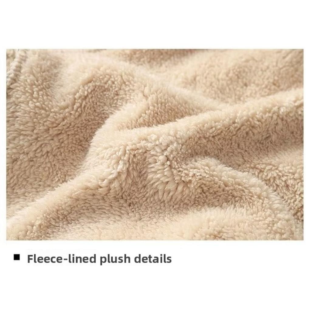 Hanorac de Toamnă și Iarnă pentru Bărbați cu Gât Rotund din Catifea, Culoare Solidă, Larg, Cald, Lenjerie de Corp, Îmbrăcăminte Groasă pentru Bărbați