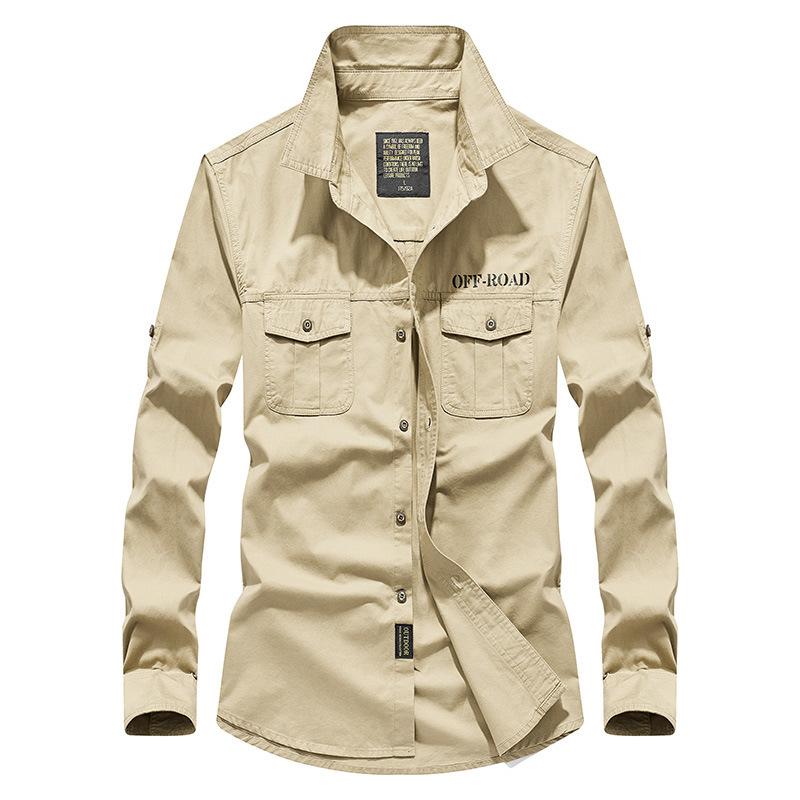 Jarní a podzimní nová pánská business casual košile s dlouhým rukávem, zateplená košile nadměrné velikosti