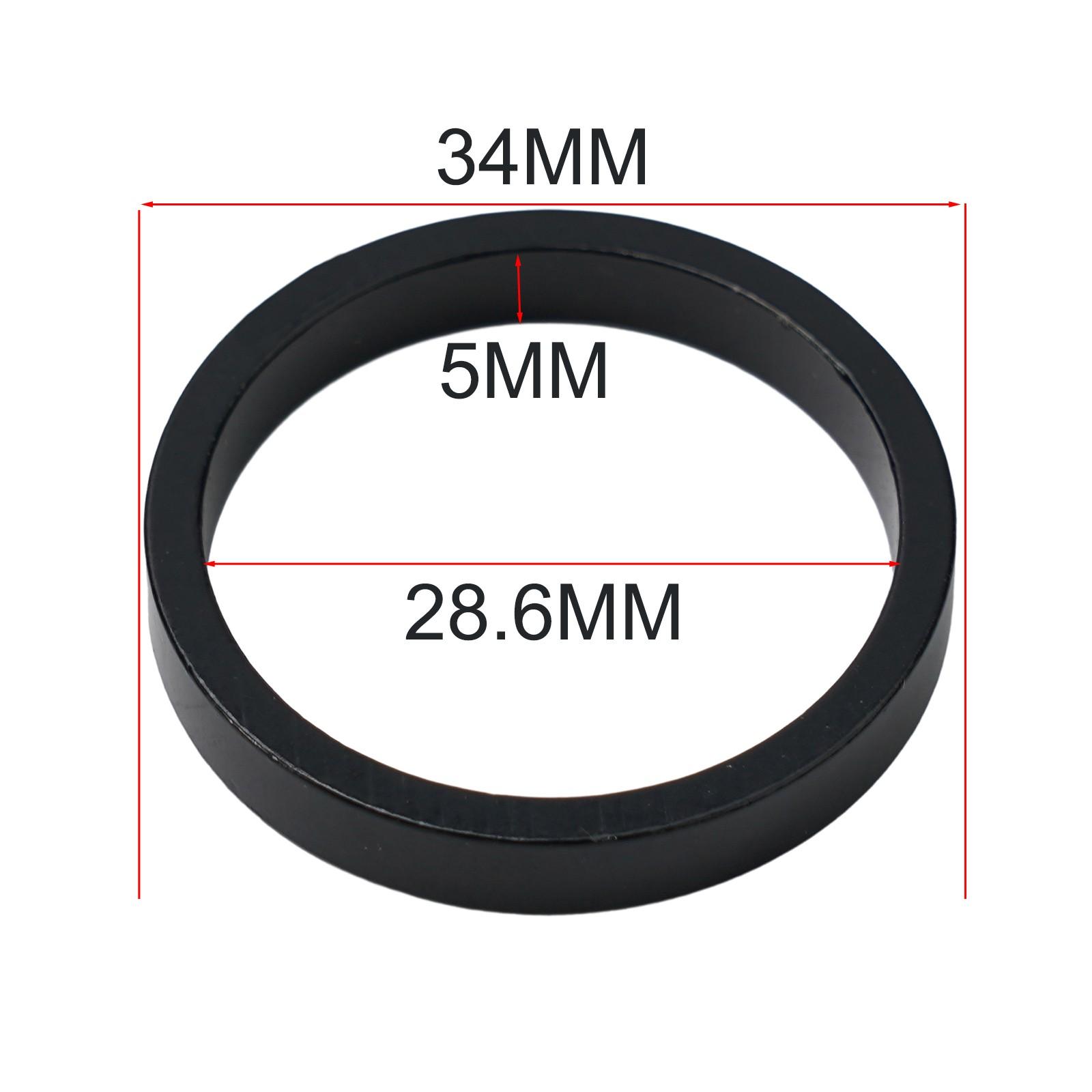 High Quality Headset Spacer Road Bike Cycle Mountain Bicycle Washable 1PC Black 5mm