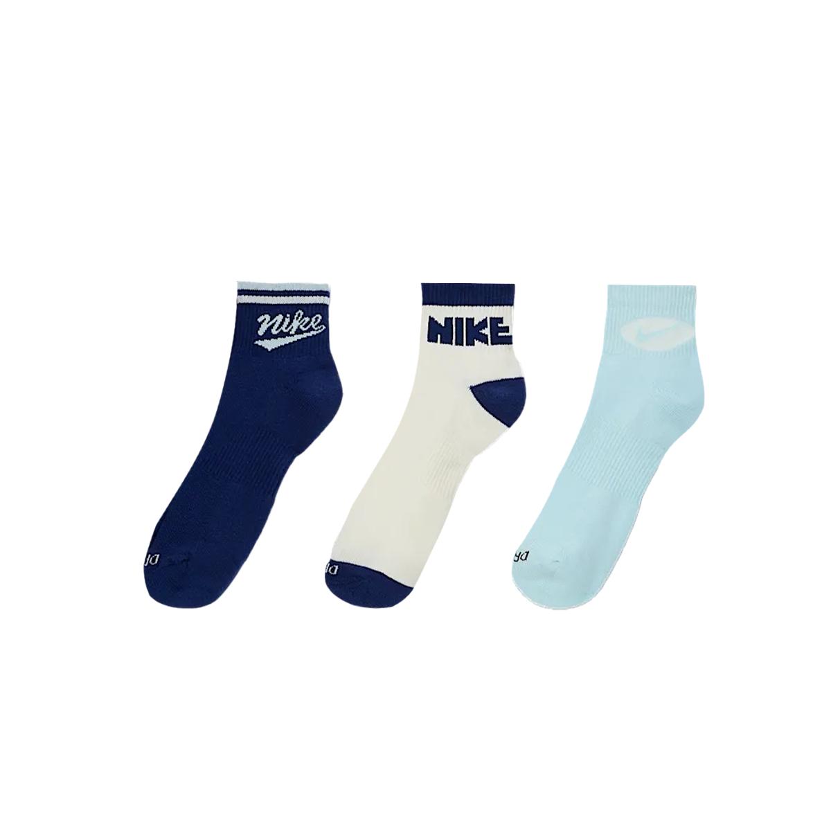 Nike Everyday Plus Ankle Socks 3 Pairs HJ9340-902 22-24