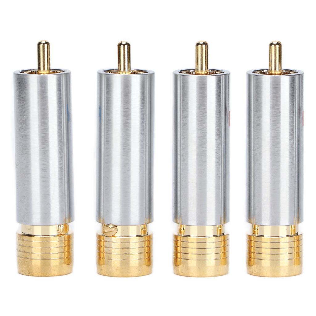 4 Stück PreffairCelsiusR1722 Stecker Vergoldet Selbstverriegelnd Lötlos Stecker