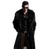 Cappotto Lungo da Uomo in Eco Pelliccia Shaggy con Bavero Caldo Invernale