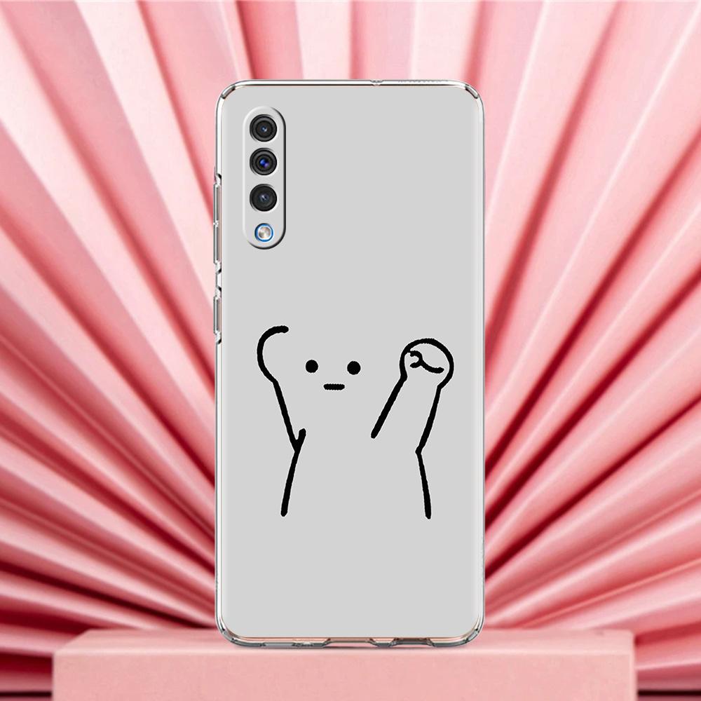 Phone Case For Samsung A56 A36 A26 A24 A16 A14 A12 A32 A50 A70 A22 A40 A34 A54 A42 A52 5G A06 Cover Cute Matchstick Men Couple