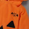Halloweenowe pajacyki z dynią, kombinezon z kapturem dla niemowląt 0-24M, jesienny ciepły kostium