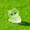 6Pcs Miniature Noctilucent Cute Kitten Vivid Cat Micro Landscape Ornaments For Decorations Decoration Room Table Accessories