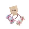 Blue Heart Plaid Bow Hair Clip & Rubber Band Set for Kids