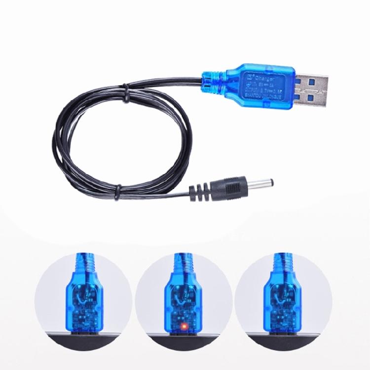 USB Power Cable USB to DC3.7V Power Cord USB to DC3.5mm Cable for Lithium Battery Charging in RCVehicles LED Indicators