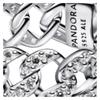 Pandora PAVÉ pavé Cuban chain shape 925 silver ring women's silver 193557C01