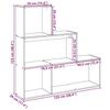 VidaXL Room Divider Shelf 3 Levels Sonoma Oak, Bookcase, Book Support, Display Shelf, Shelf At 857987