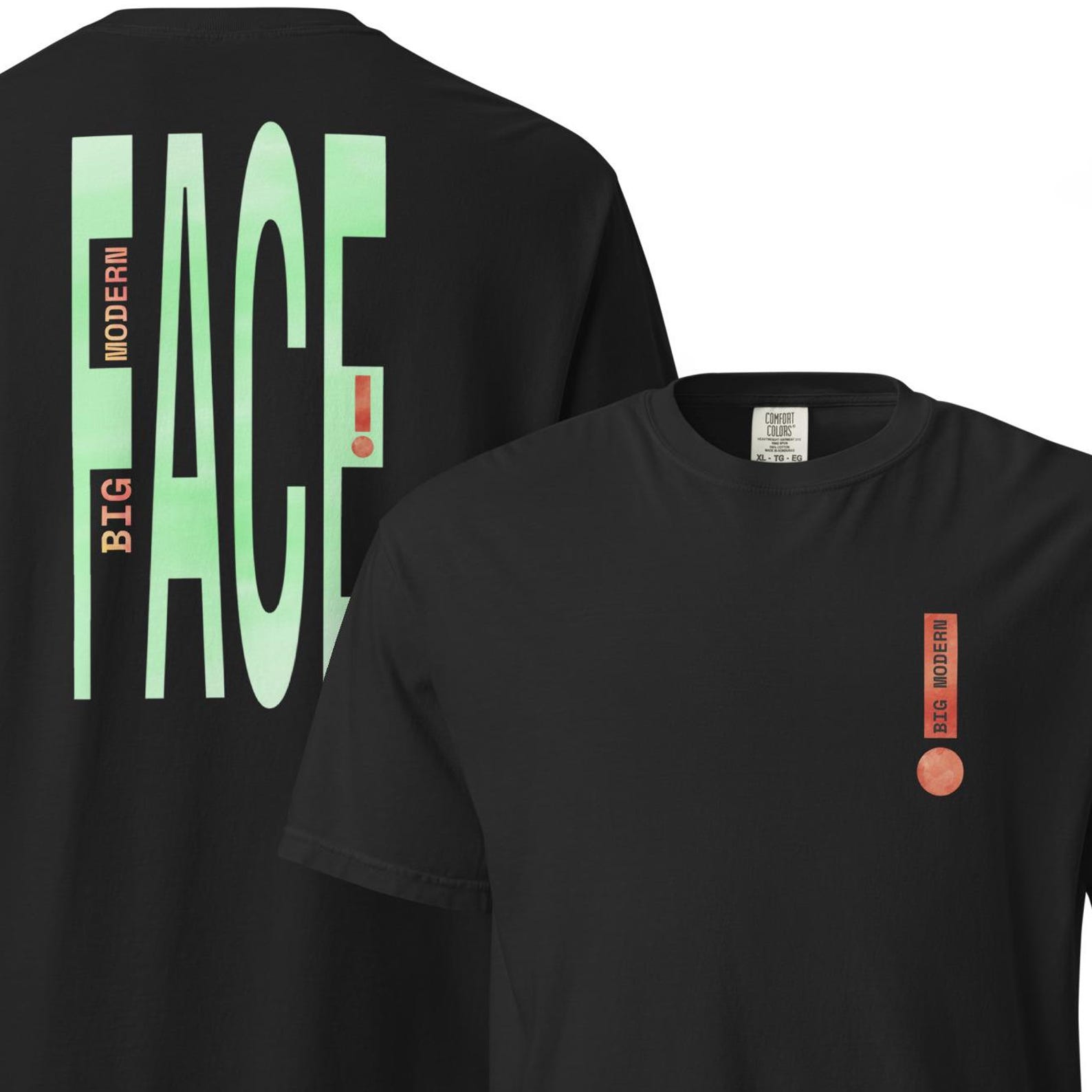 New! Big Modern! FACE - Unisex Heavyweight Tee, Goose Band Inspired S