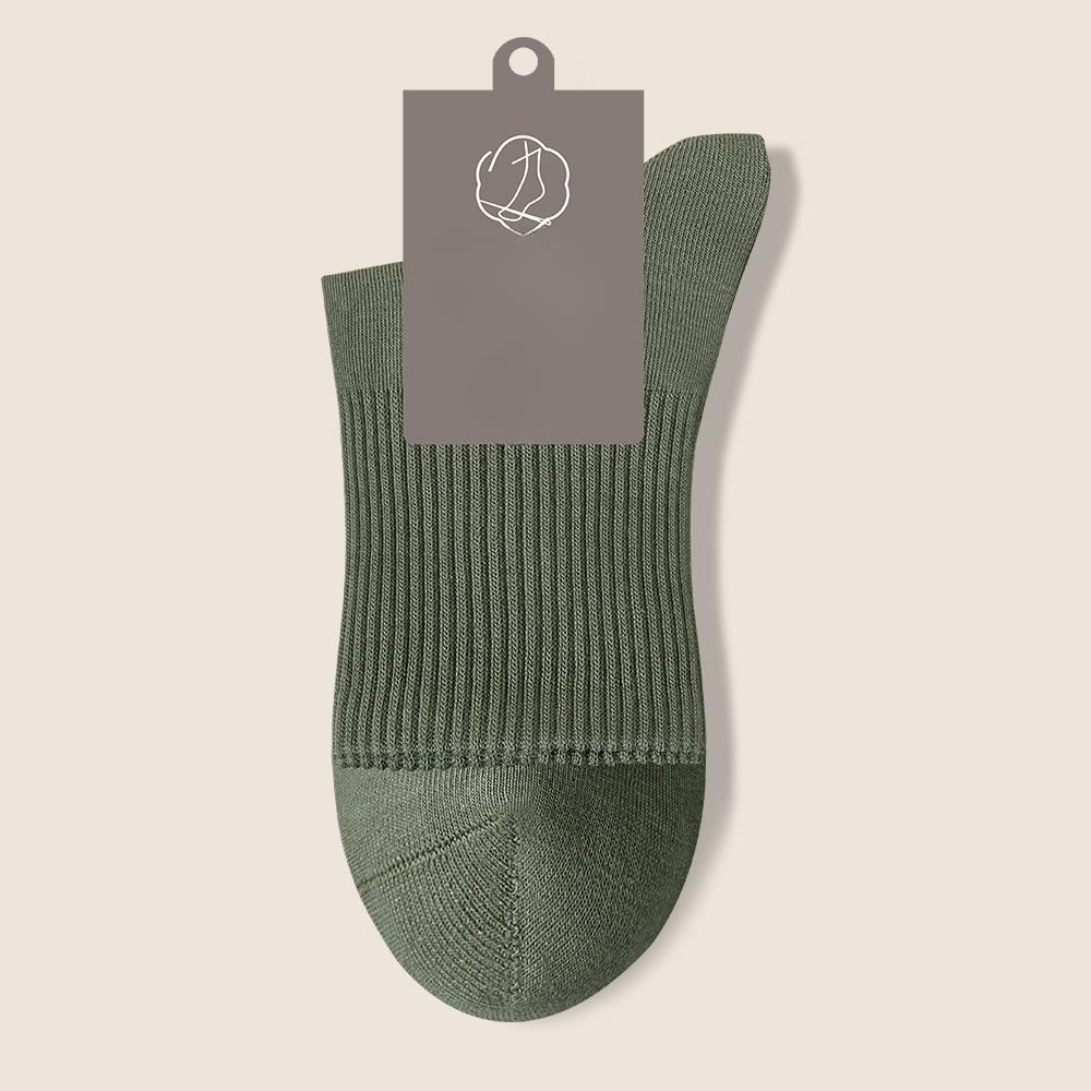 Herren Frühling und Herbst Neue Reine Baumwolle Antibakteriell Sport Reine Farbe In The Tube Baumwollsocken