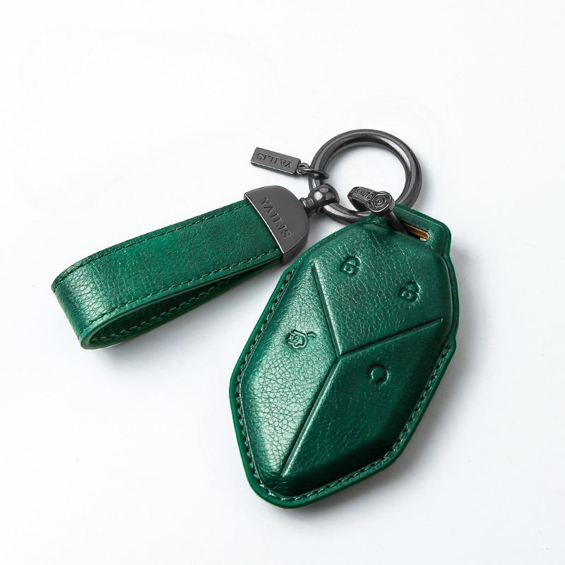 Leather Car Key Case Cover Shell For BYD Equations Leopard 5 Leopard 8 Leopard 3 Key Case Shell Keyring Keychain Accessories