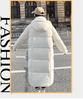 Women's Loose Fit Hooded Mid-Length Down Cotton Coat - Korean Style, Plus Size, Thickened Winter Outerwear