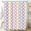 Stylish Colorful Pattern Shower Curtain For Bathroom Decor Waterproof Fabric With Eye Hooks Loop Design