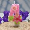 Creative Design Birthday Cake Frangipani Digital Candle Independent Packaging Party Decoration Handmade DIY Candle