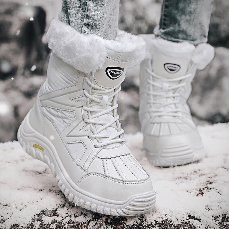 High Quality Winter Women's Plush Snow Boots Outdoor Waterproof Warm Plush Women's Boots Comfort Platform Boots Botas Para Mujer