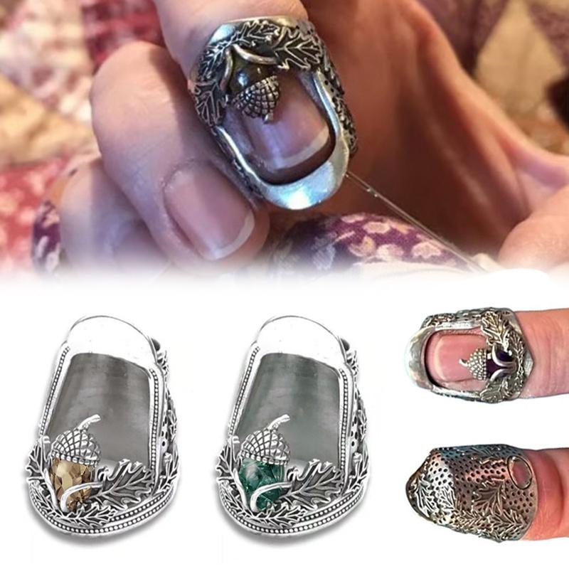 Open Nail Acorn Thimble Thimbles For Hand Sewing Quilting Finger Protector Zinc Alloy Finger Thimble Shield Diy Sewing Tool