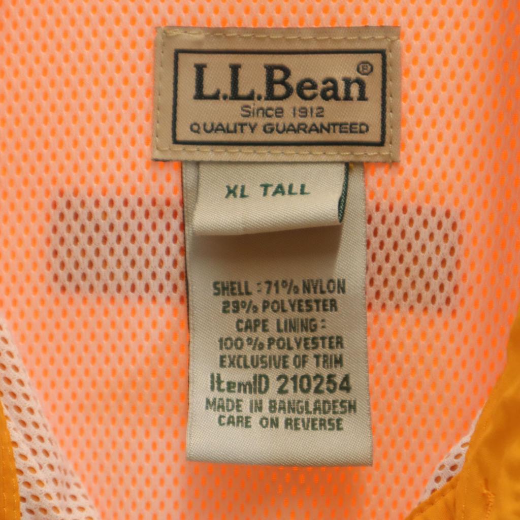 L.L.BEAN Short Sleeve Button-down Fishing Shirt XL Orange Outdoors Men's Used