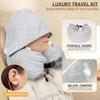 Travel Neck Pillow With Hood Airplane Neck Pillow Stuffable Fillable Storage Bag For Sleeping Home Car Plane Hotel Camping