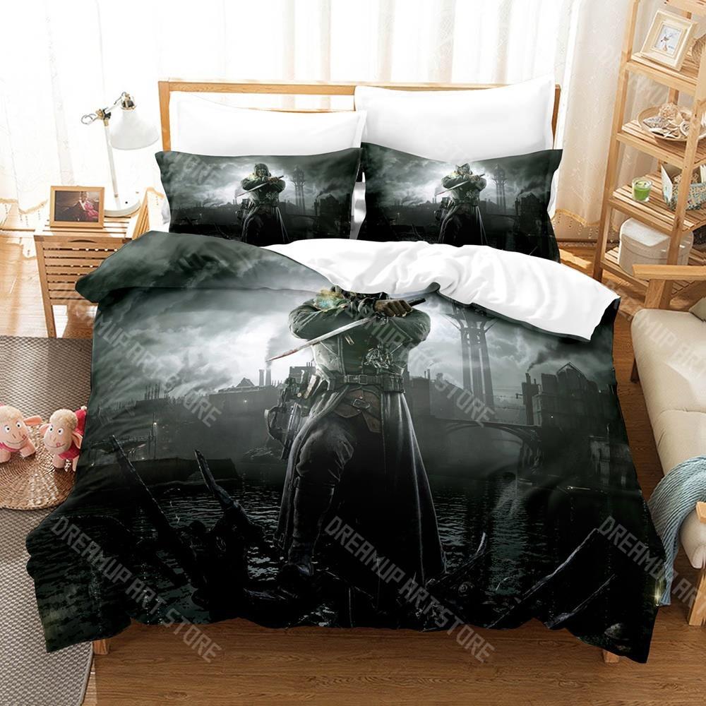 3D Printed Dishonored Game Bedding Set for Boys Girls Duvet Cover And Pillowcase Twin Queen King Full Single Double Sizes