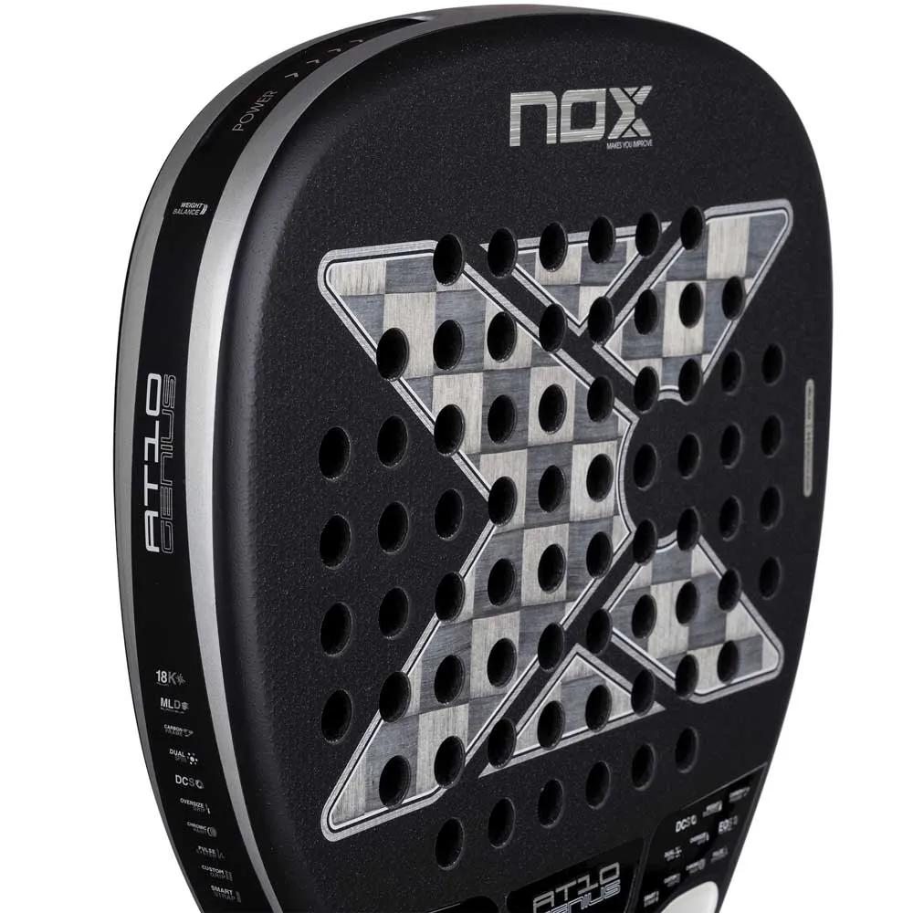 Nox AT10 Genius Attack 18K Alum 2026 padel racket Black/White/Silver