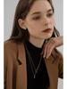 14K Gold Plated Sterling Silver Adjustable Double-Layer Geometric Necklace - European & American Fashion