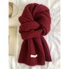 Wool Blended Knitted Scarf for Women In Winter Korean Style Soft and Waxy Fashionable Versatile Warm Student Couple Autumn and Winter Scarf for Men