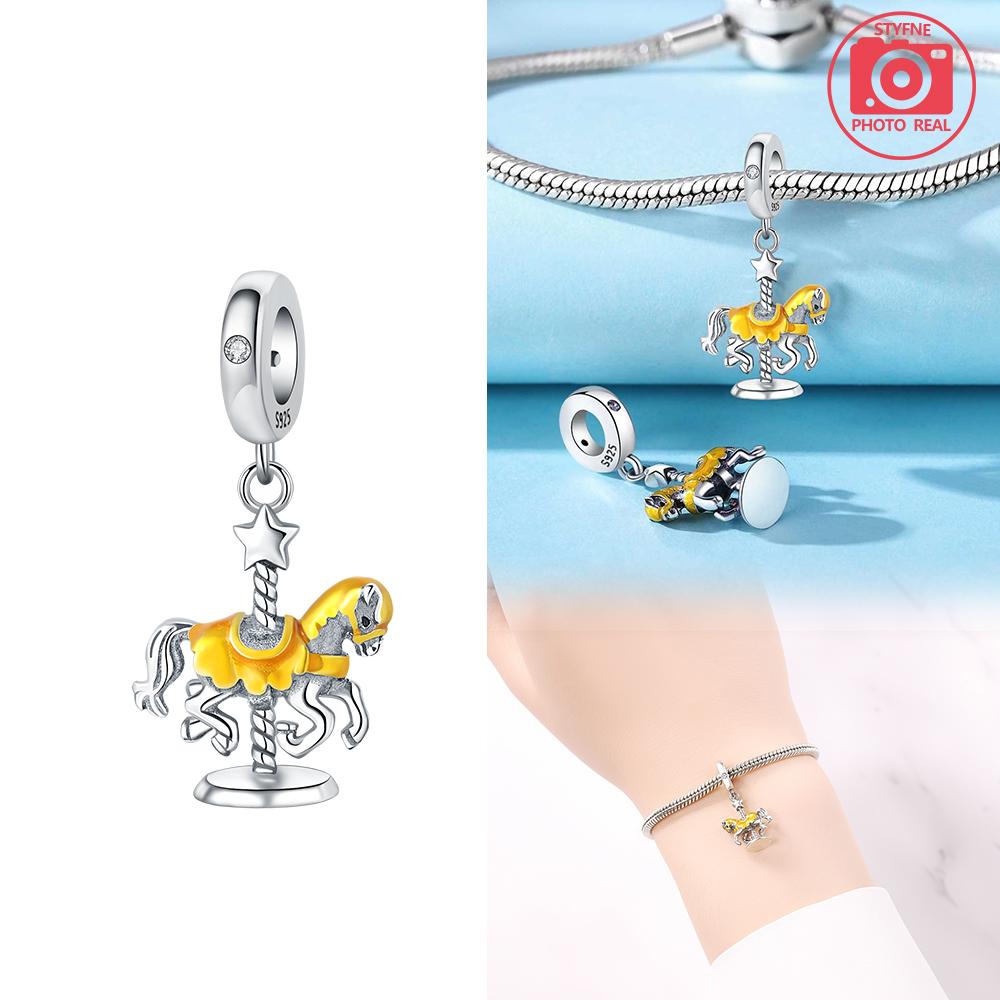 Colour Separation Carousel Pendant Copper Colors For Charms Copper Colors Original Bracelet For Jewelry Making