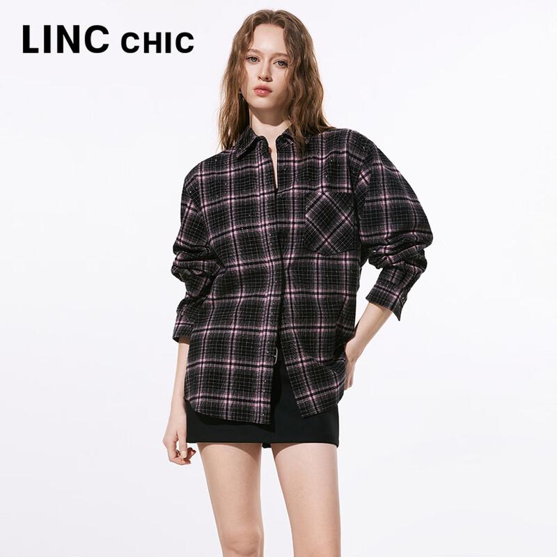 Women s Loose Fit 100% Cotton Plaid Mid-Length Shirt L