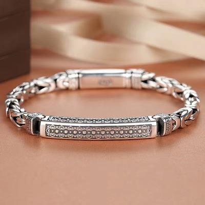 Armband Heren Trend Retro Veilig Patroon Damesketting Dominante Mode Persoonlijkheid Enkele armband