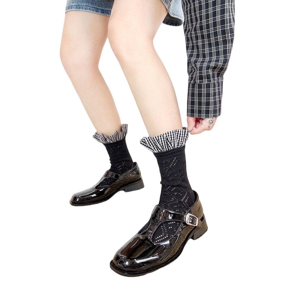 Mesh JK Cotton Socks Thin Women Hosiery Casual Short Sock  Lady