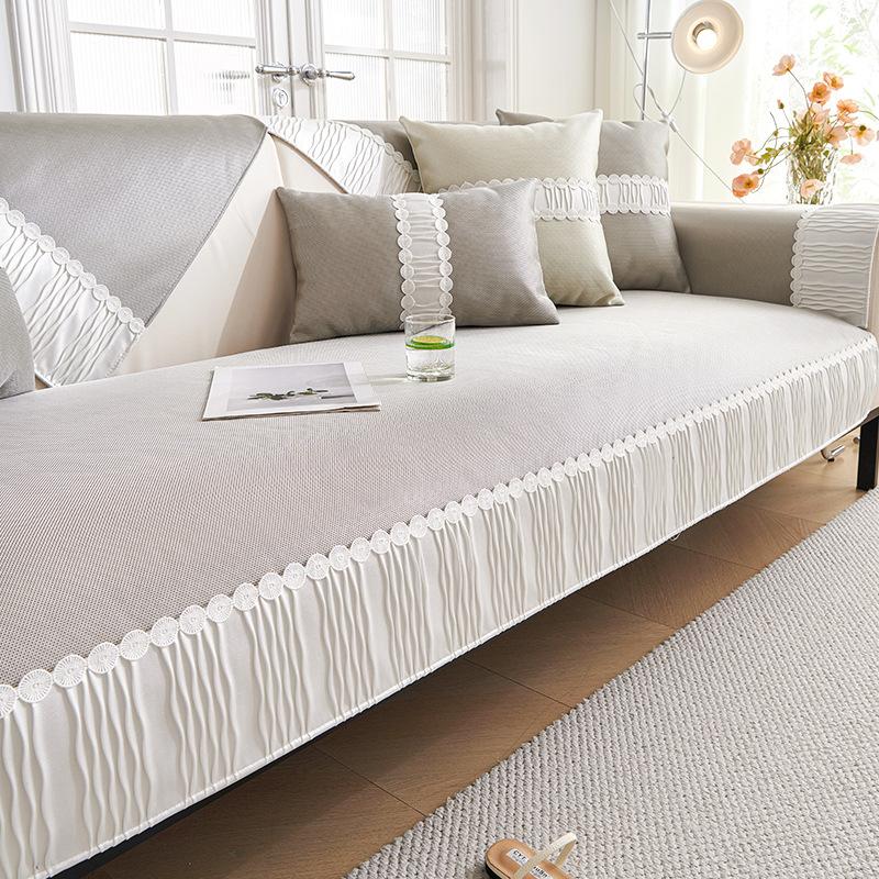 Ice Silk Sofa Cushion Summer 2025 New Summer Sofa Mat Seat Cushion Non-slip and Cool Without Ice Sofa Cover Towel