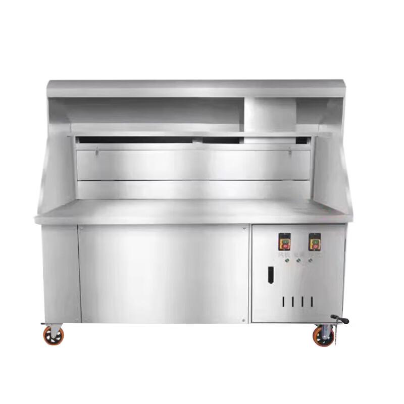 Beifu Commercial Smokeless Mobile Charcoal BBQ Grill Cart