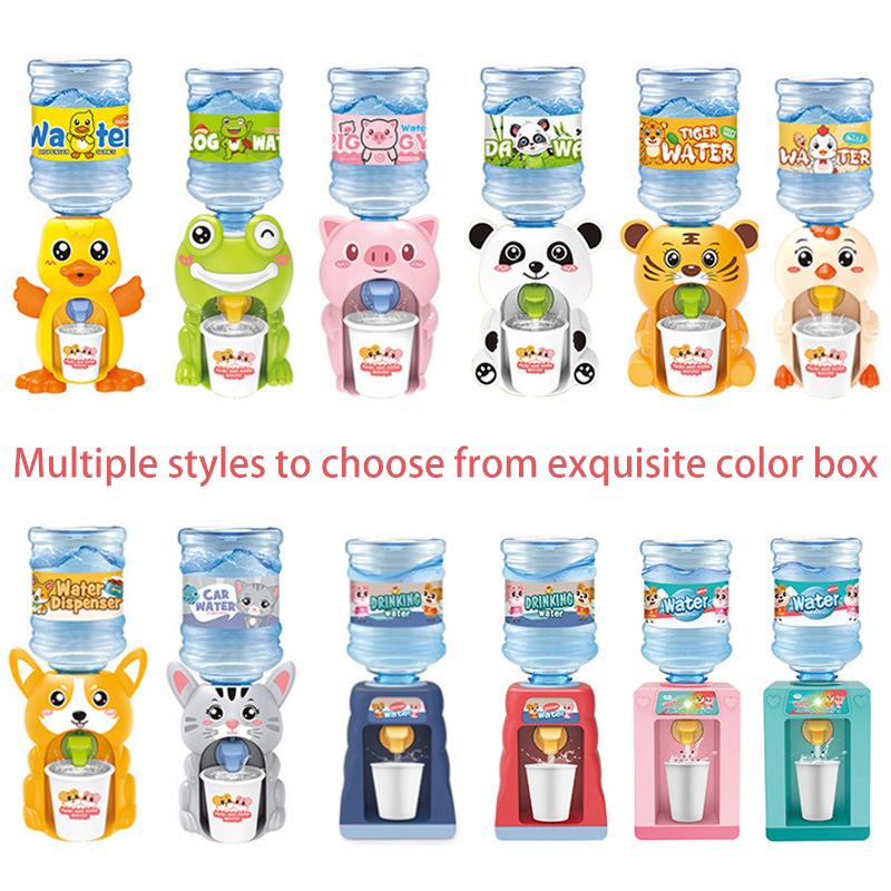 Mini Vanndispenser for Barn Barn Gave Søt Kaldt/Varmt Vann Juice Melk Drikke Fontene Simulering Tegneserie Gris Kjøkken Leke