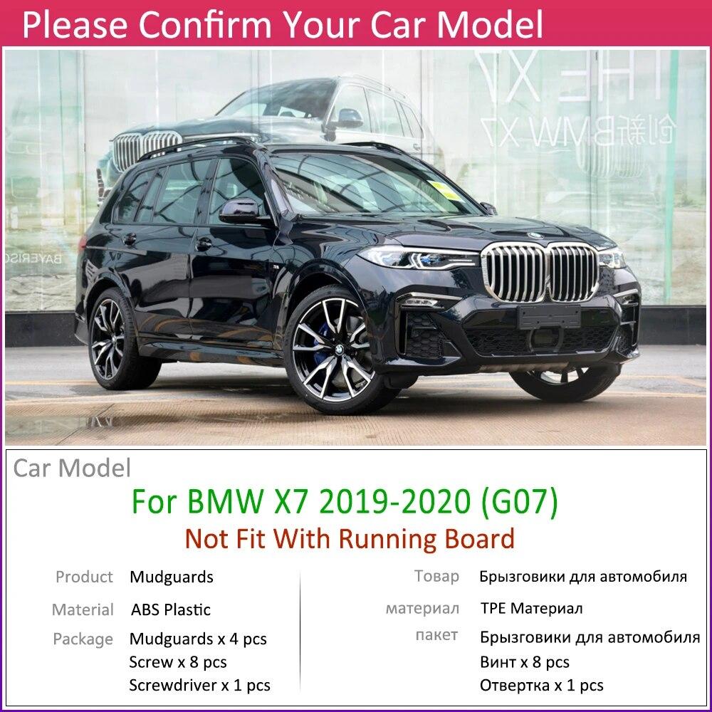 4 Stück Auto-Schmutzfänger vorne und hinten für BMW X7 G07 ~ Kotflügel-Schmutzfänger, Spritzschutz, Kotflügel, Zubehör