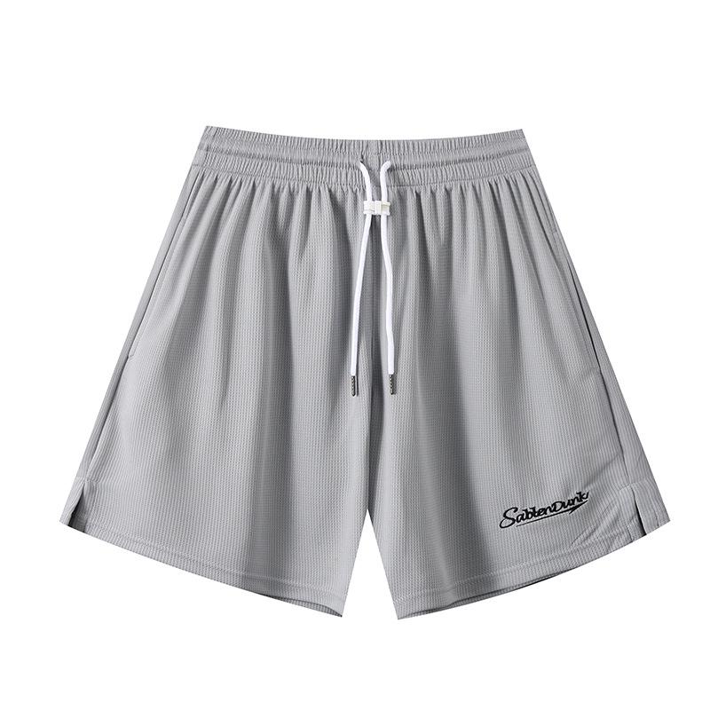 

Унисекс Свободные Дышащие Летние Спортивные Шорты в Американском Стиле для Бега, Фитнеса и Баскетбола 4XL серый