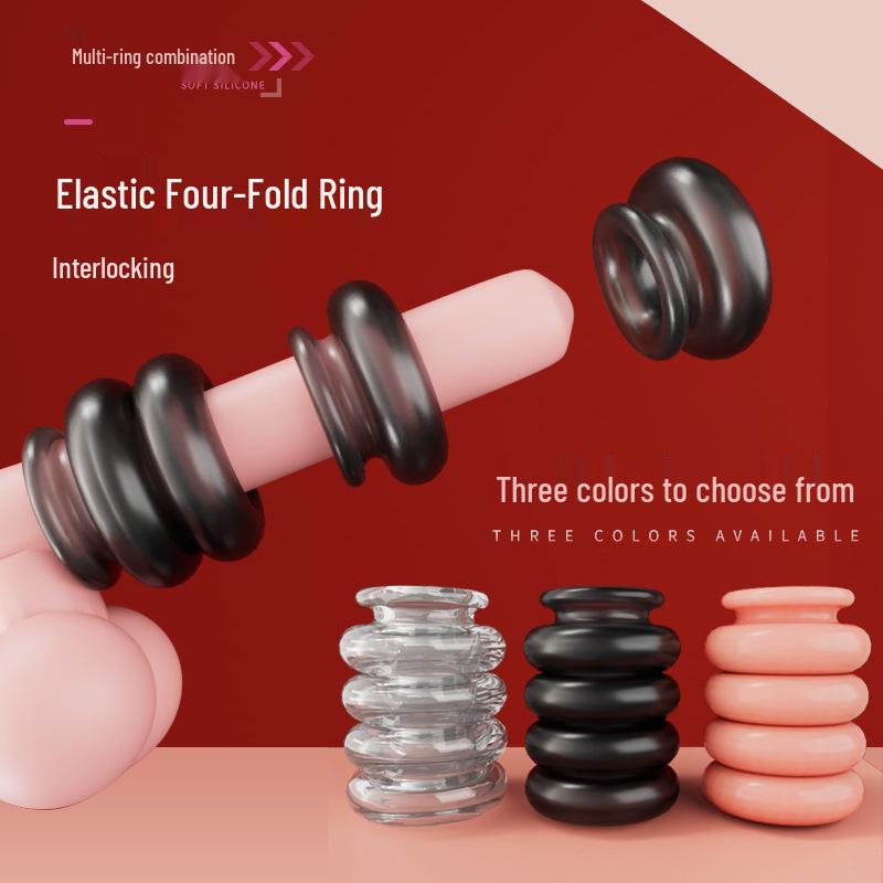 Exquisite Male Delay Ring: Enhancing Climax with 4-Way Binding for Couples
