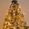 LED Round Tree Topper: Low-Voltage Waterfall Hanging Lights for Christmas Tree