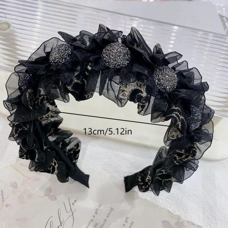 Korea  Bow Hair Hoop Temperament Sweet Wide Brimmed Headband  Versatile Hair Accessories For Girls Gift