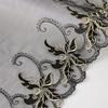 1/3 de yard de fil de polyester pressé pour fond de dentelle, idéal pour la broderie florale à faire soi-même, accessoires en dentelle, rideaux, coussins de canapé et décoration.
