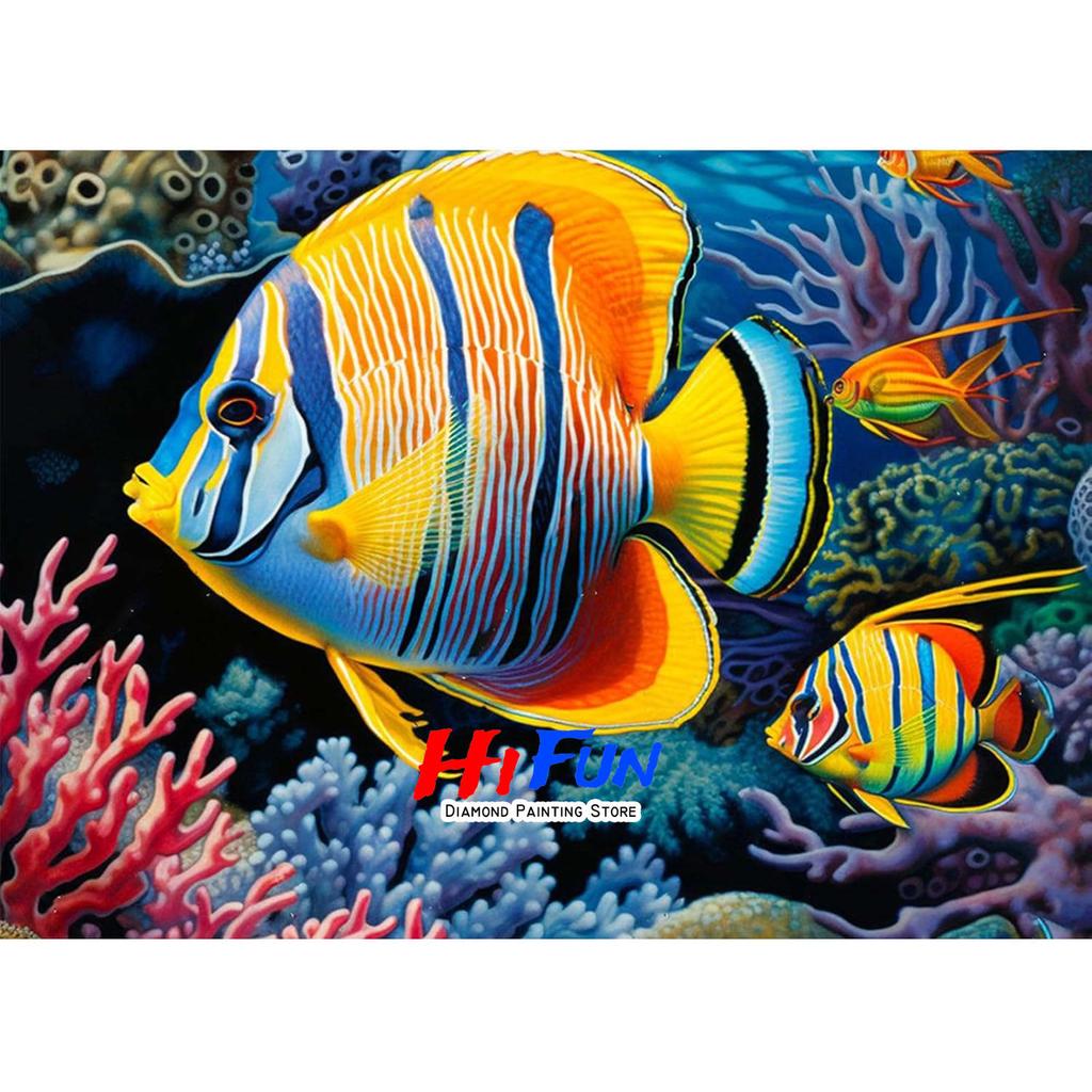 New Fish Under The Sea Landscape Diamond Painting Embroidery Cross Stitch Mosaic Tropical Fish DIY Full Drill Diamond Art