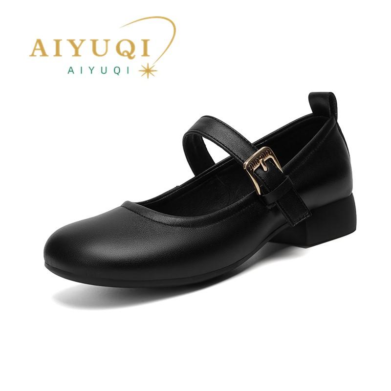 Fashion AIYUQI Women's Mary Jane Shoes Spring 2025 New Genuine Leather Girls Shoes Anti Slip Fashion Women's Shoes